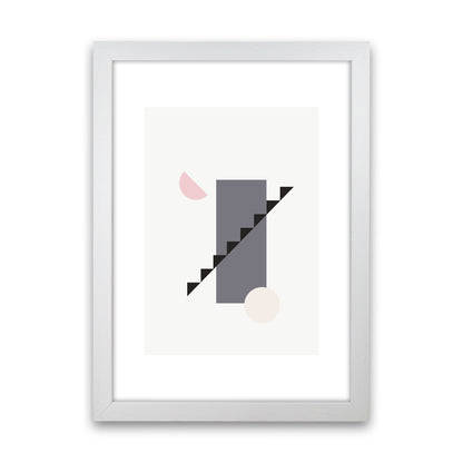 Mila Pink Abstract N12  Art Print by Pixy Paper White Grain