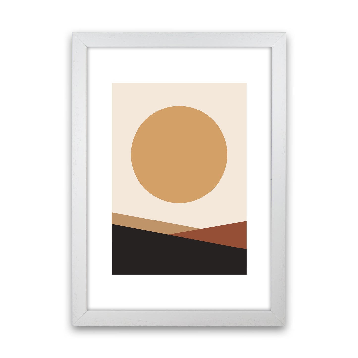 Mica Sand Big Sun N17  Art Print by Pixy Paper White Grain