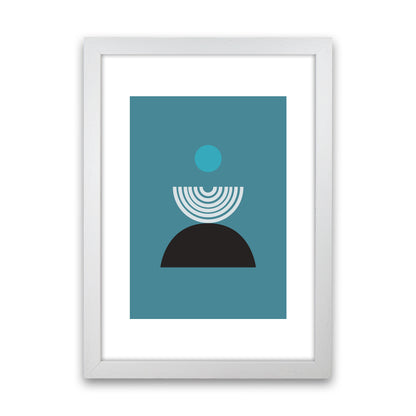 Mita Teal Fountain N8  Art Print by Pixy Paper White Grain