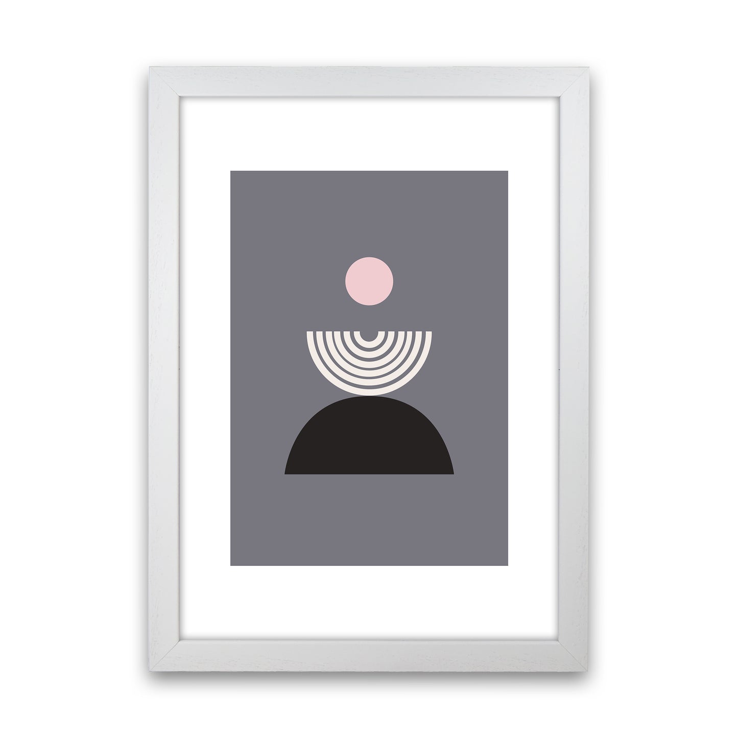 Mila Pink Fountain N9  Art Print by Pixy Paper White Grain