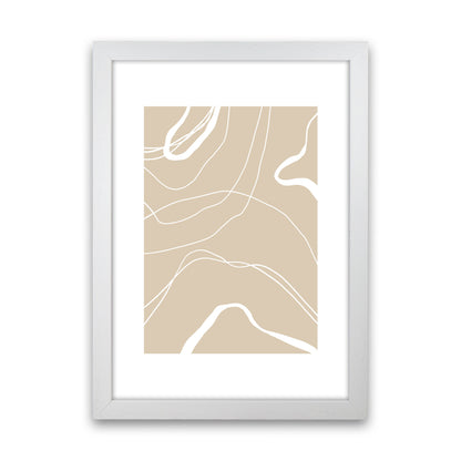 Mica Sand Swirls N24  Art Print by Pixy Paper White Grain
