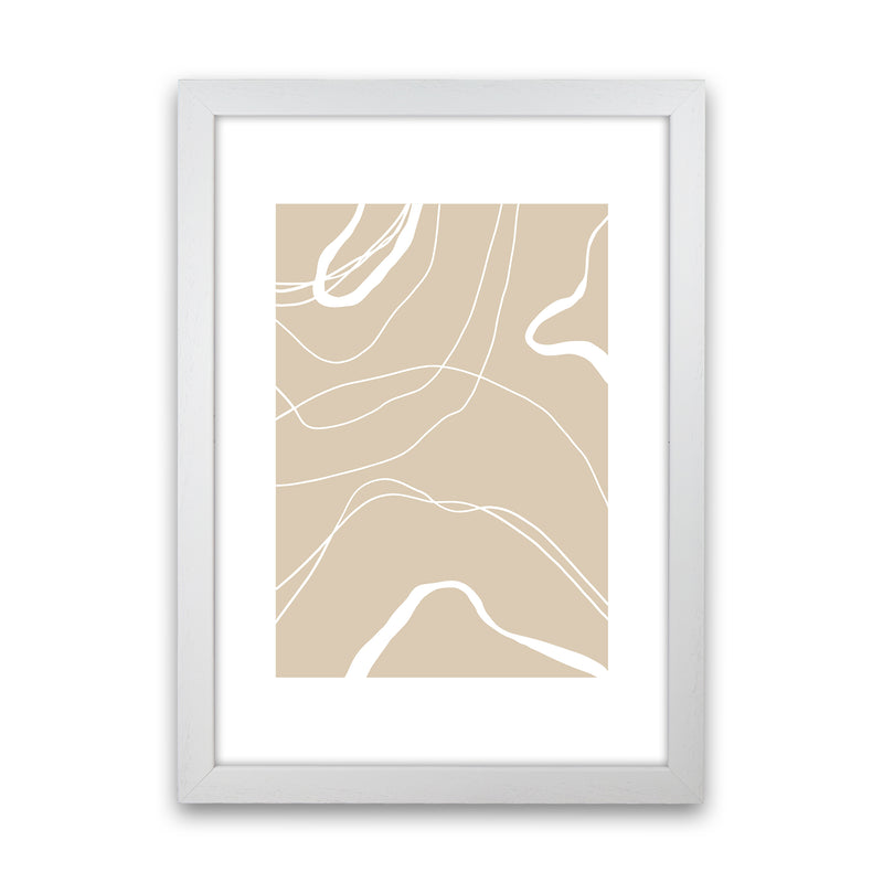 Mica Sand Swirls N24  Art Print by Pixy Paper White Grain