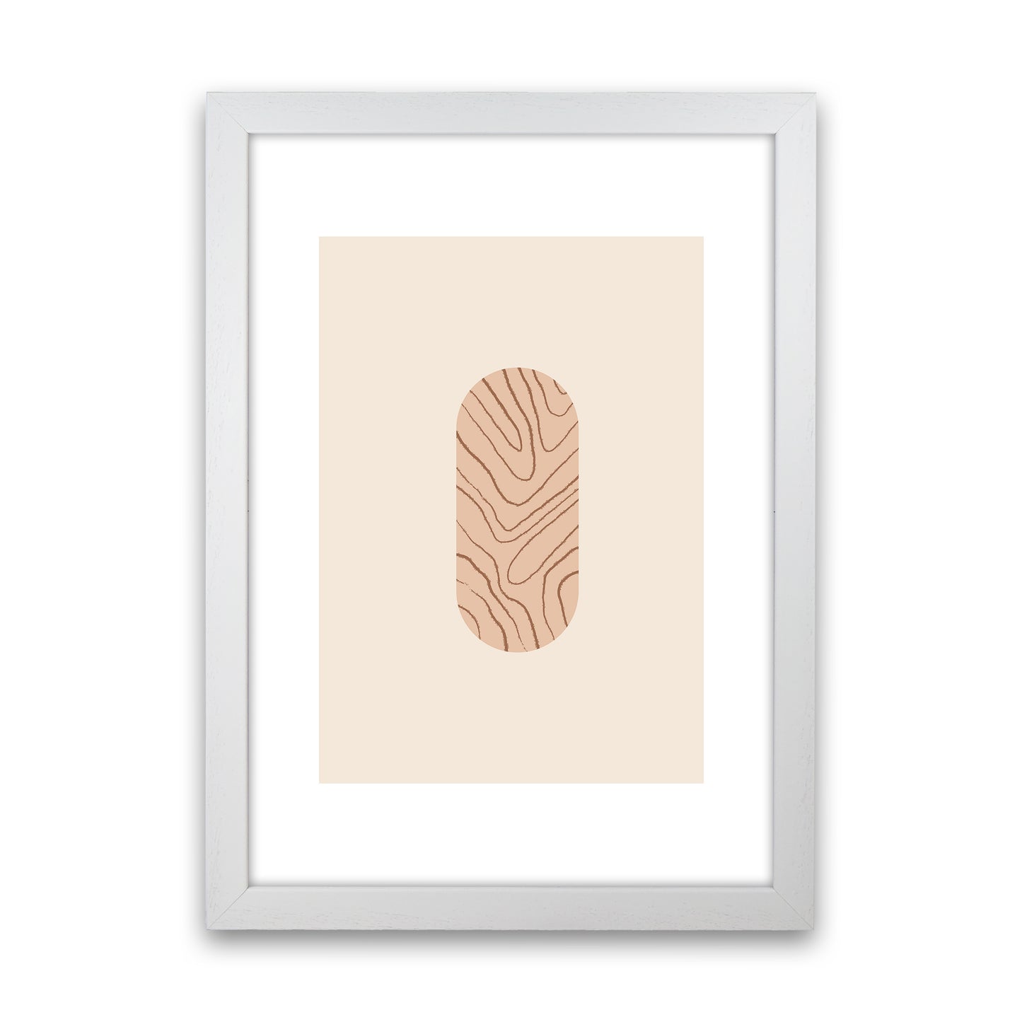 Mica Sand Leaf N12  Art Print by Pixy Paper White Grain