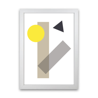 Random Geo Yellow  Art Print by Pixy Paper White Grain