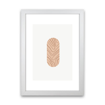 Mila Leaf Pink N2  Art Print by Pixy Paper White Grain
