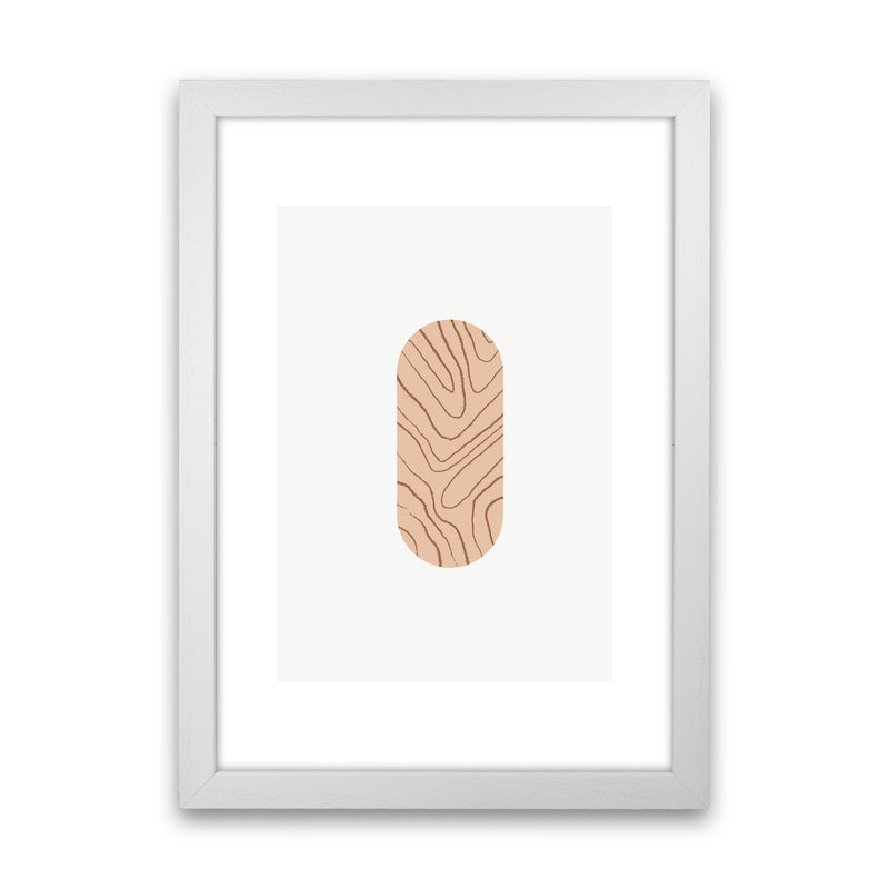 Mila Leaf Pink N2  Art Print by Pixy Paper White Grain
