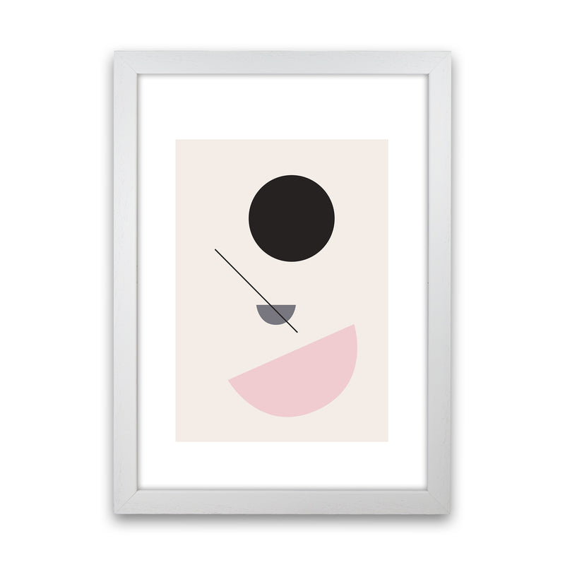 Mila Abstract N3  Art Print by Pixy Paper White Grain