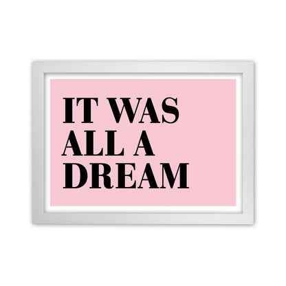 It Was All A Dream Neon Funk  Art Print by Pixy Paper White Grain