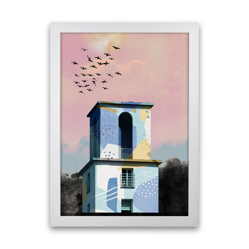Pop Art Concrete Tower  Art Print by Pixy Paper White Grain