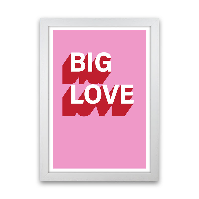Big Love Shadow  Art Print by Pixy Paper White Grain