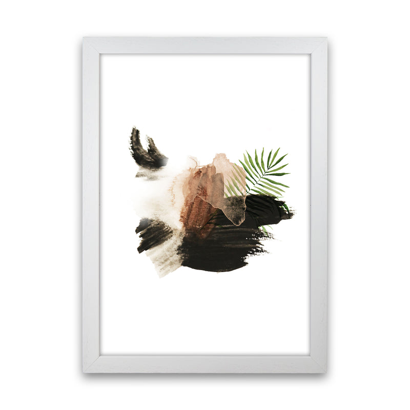 Exotic Abstract Shapes  Art Print by Pixy Paper White Grain