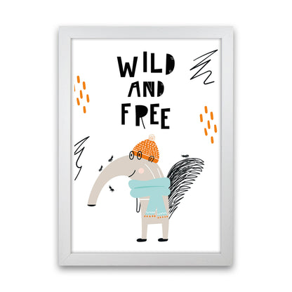 Wild And Free Animal Pop  Art Print by Pixy Paper White Grain