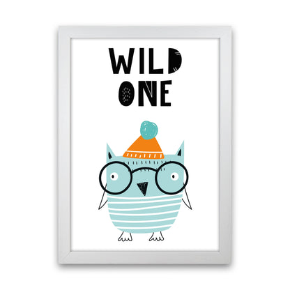 Wild One Owl Animal Pop  Art Print by Pixy Paper White Grain