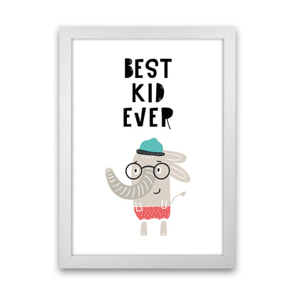 Best Kid Ever Animal Pop  Art Print by Pixy Paper White Grain