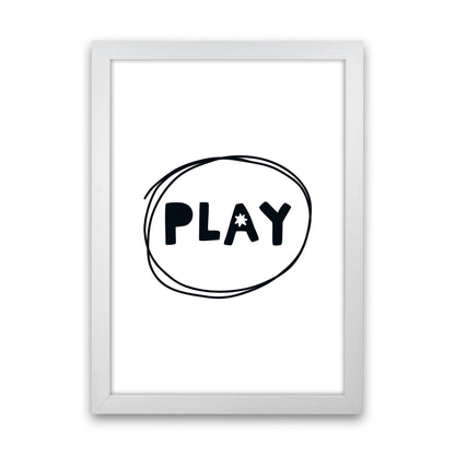 Play Super Scandi Black  Art Print by Pixy Paper White Grain