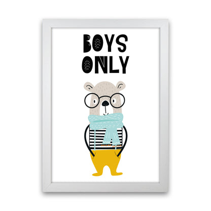 Boys Only Animal Pop  Art Print by Pixy Paper White Grain