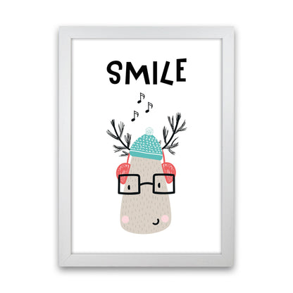 Smile Animal Pop  Art Print by Pixy Paper White Grain