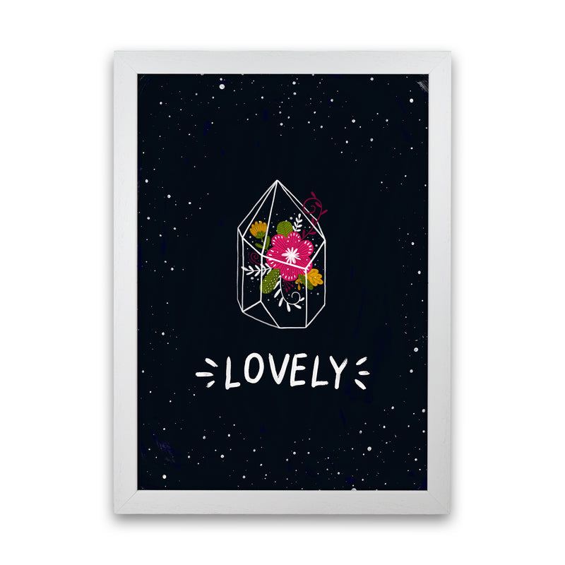 Lovely Night Sky  Art Print by Pixy Paper White Grain
