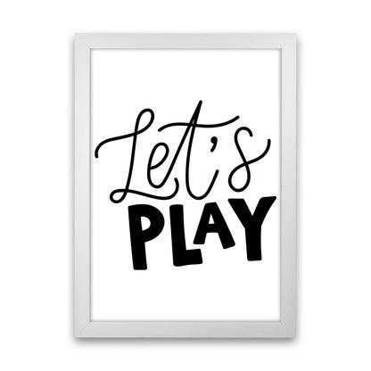 Let'S Play Black  Art Print by Pixy Paper White Grain