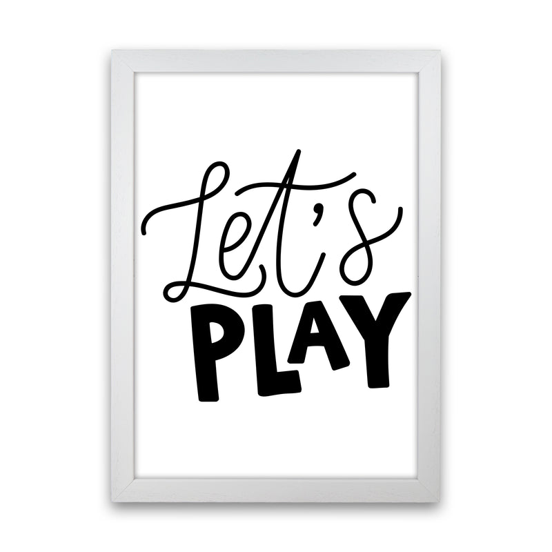 Let'S Play Black  Art Print by Pixy Paper White Grain