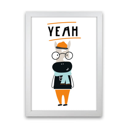 Yeah Animal Pop  Art Print by Pixy Paper White Grain