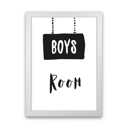 Boys Room Black  Art Print by Pixy Paper White Grain