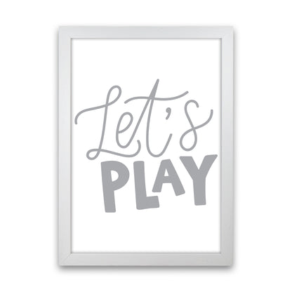 Let'S Play Grey  Art Print by Pixy Paper White Grain