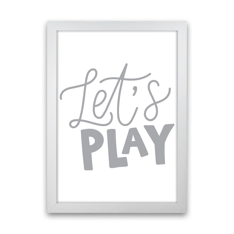 Let'S Play Grey  Art Print by Pixy Paper White Grain