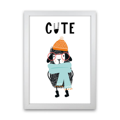 Cute Animal Pop  Art Print by Pixy Paper White Grain