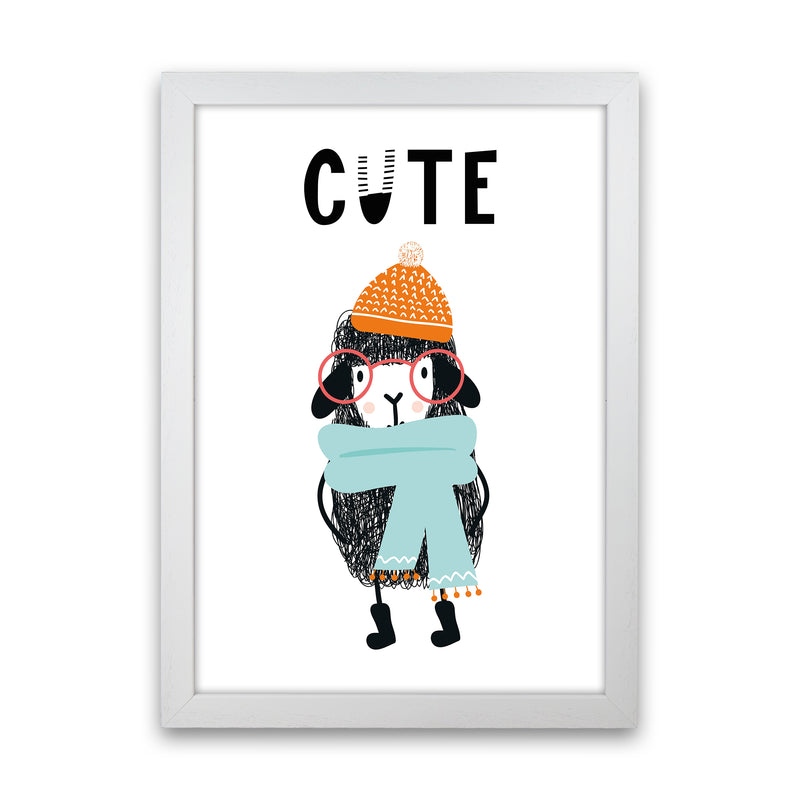 Cute Animal Pop  Art Print by Pixy Paper White Grain