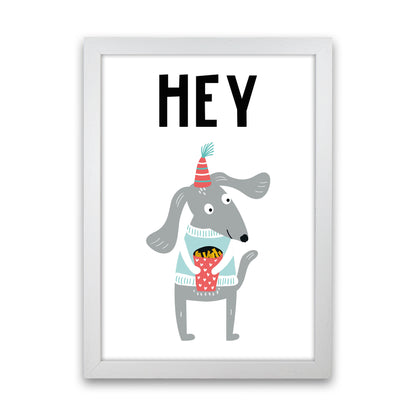 Hey Animal Pop  Art Print by Pixy Paper White Grain
