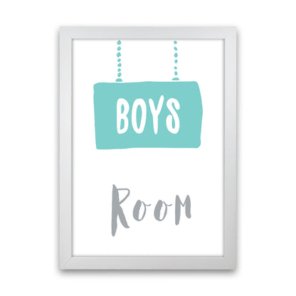 Boys Room Mint  Art Print by Pixy Paper White Grain