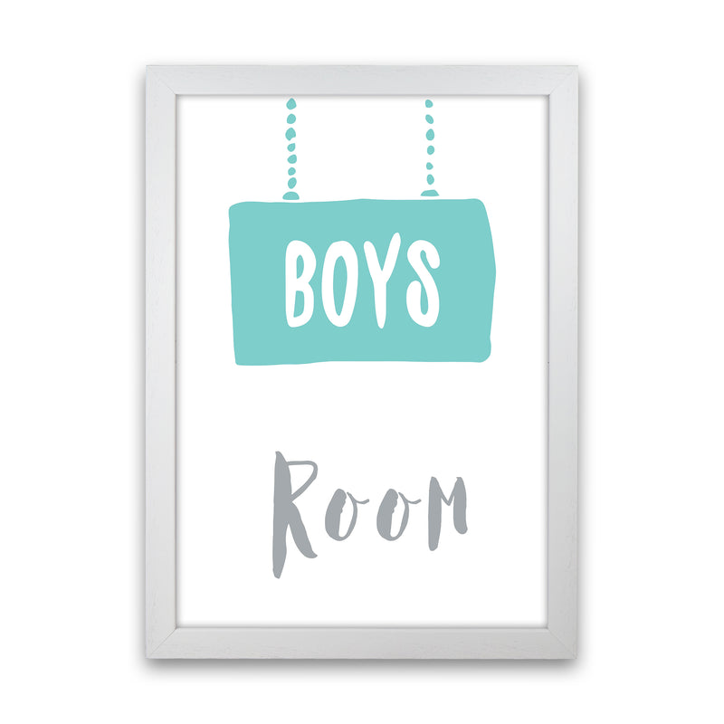 Boys Room Mint  Art Print by Pixy Paper White Grain