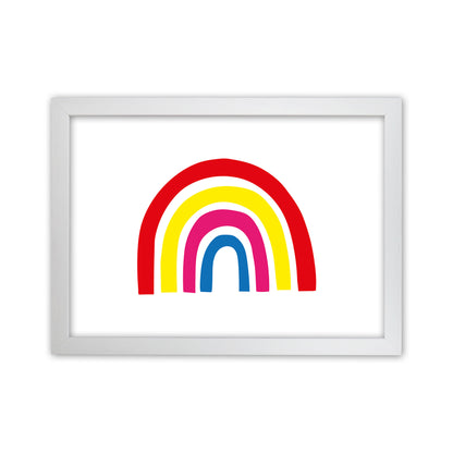 Rainbow Red  Art Print by Pixy Paper White Grain