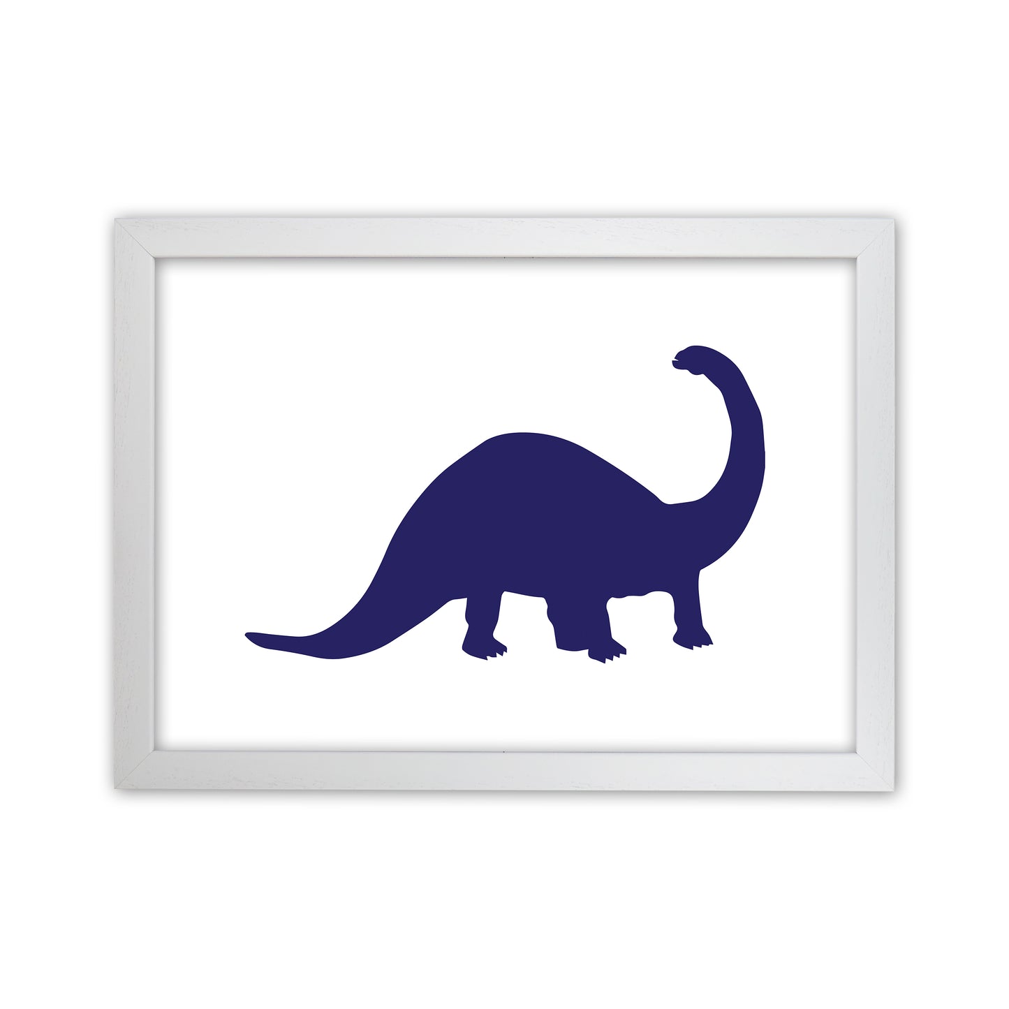 Sauro Navy  Art Print by Pixy Paper White Grain