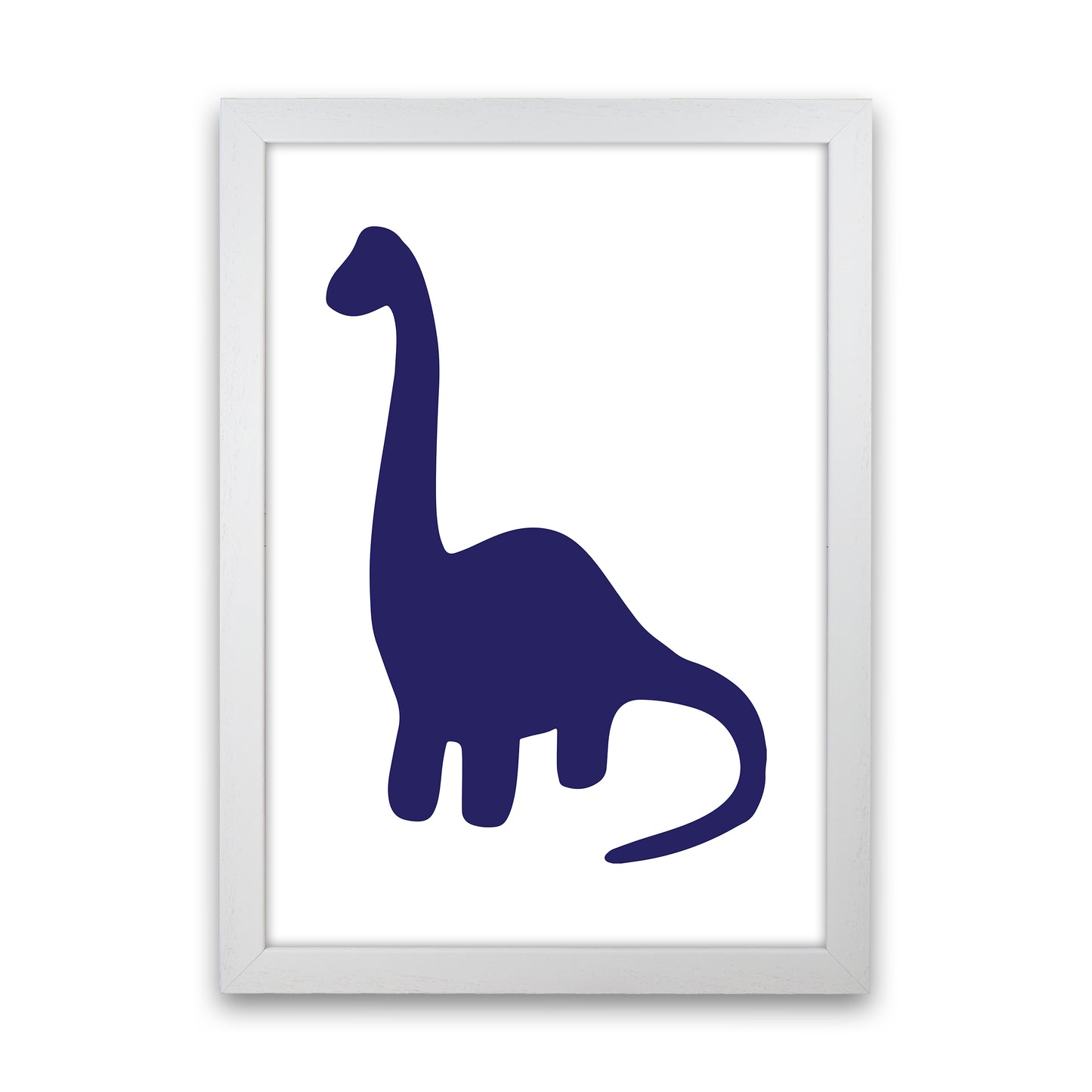 Brach Navy  Art Print by Pixy Paper White Grain