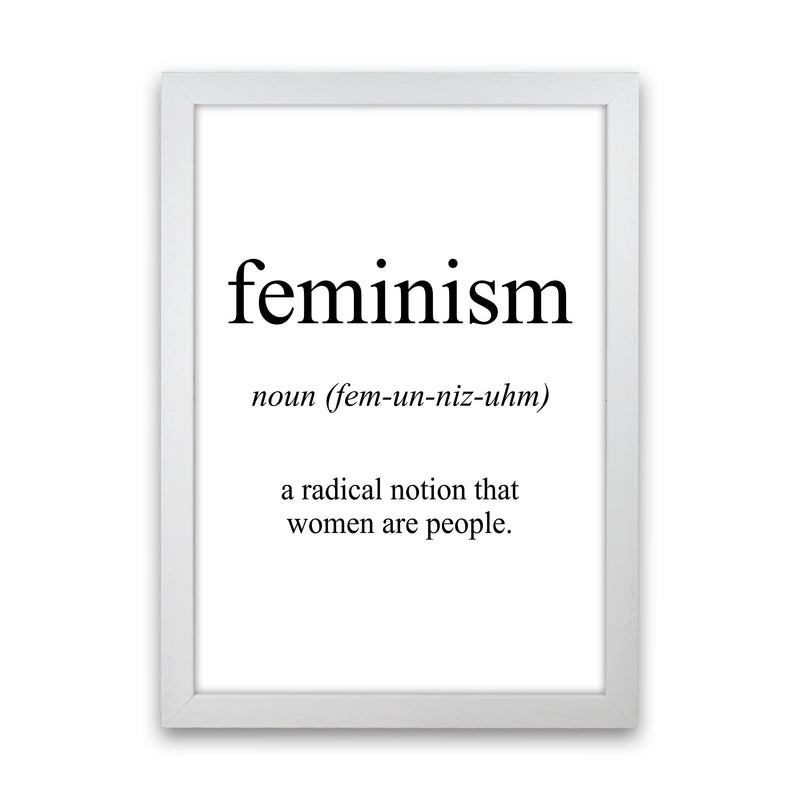 Feminism Meaning  Art Print by Pixy Paper White Grain