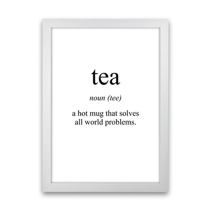 Tea Meaning  Art Print by Pixy Paper White Grain