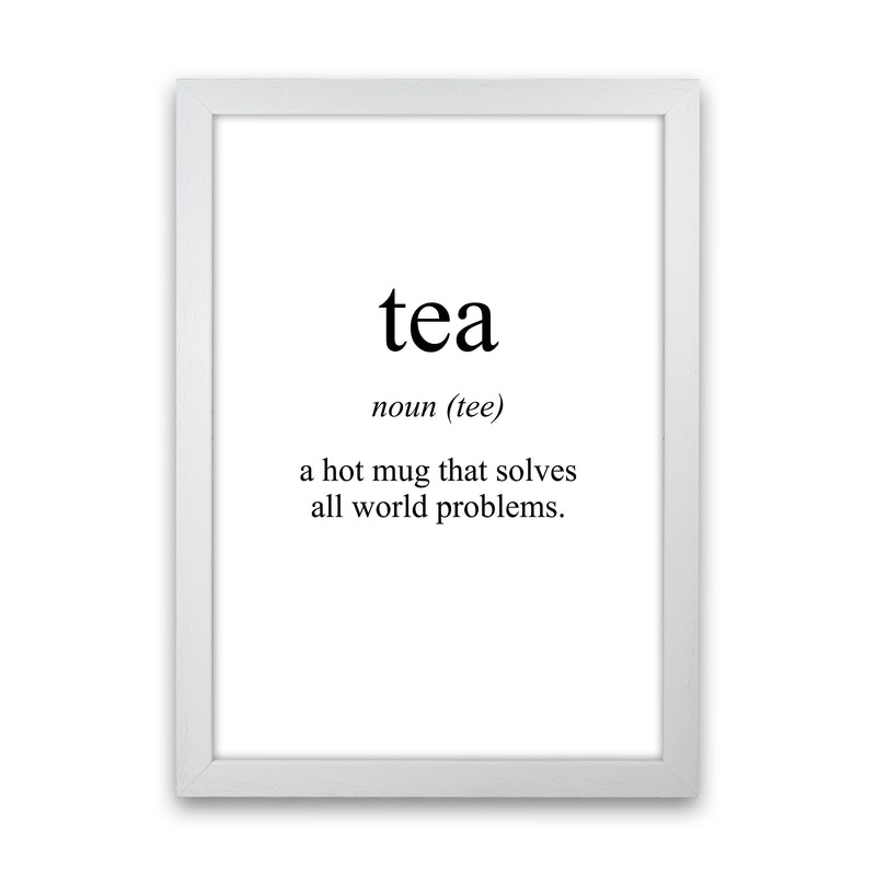 Tea Meaning  Art Print by Pixy Paper White Grain