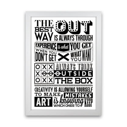 The Best Way Out Vintage  Art Print by Pixy Paper White Grain
