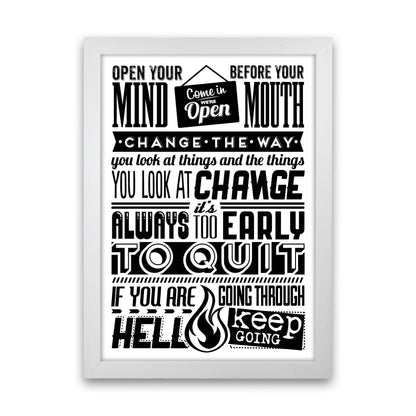 Open Your Mind Vintage  Art Print by Pixy Paper White Grain