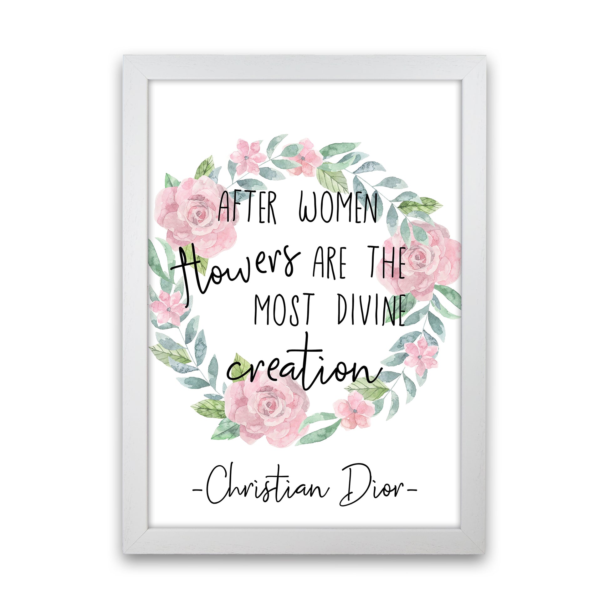 After Women Flowers  Art Print by Pixy Paper White Grain