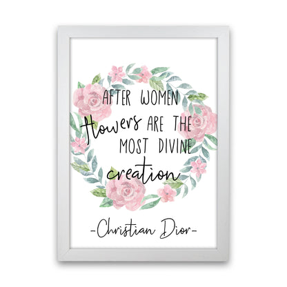 After Women Flowers  Art Print by Pixy Paper White Grain