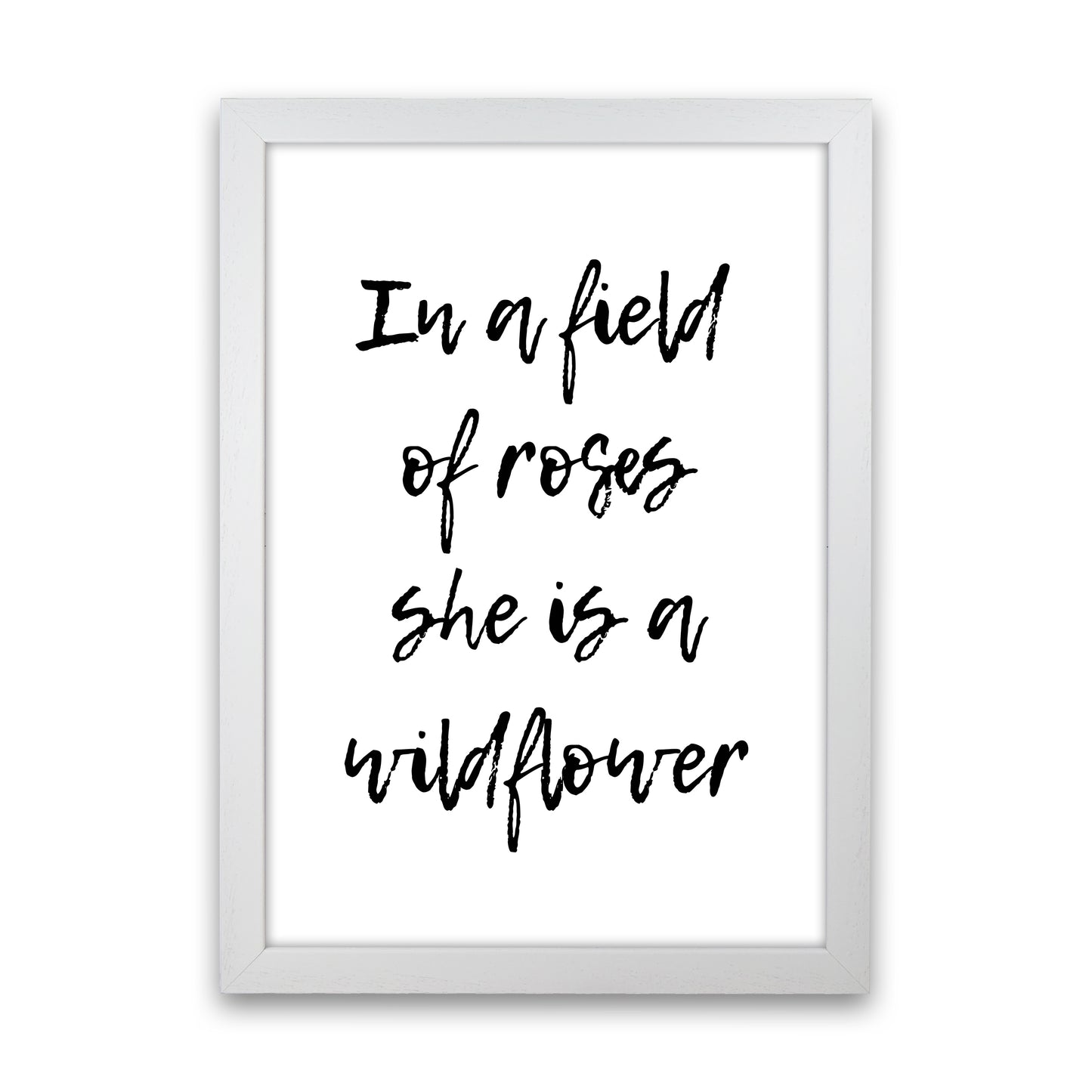 In A Field Of Roses  Art Print by Pixy Paper White Grain