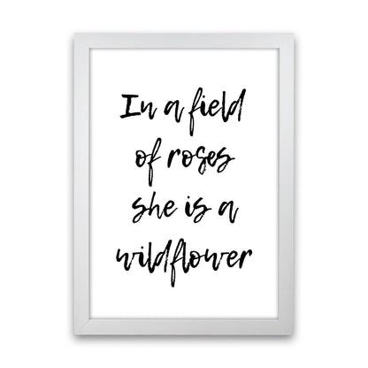 In A Field Of Roses  Art Print by Pixy Paper White Grain