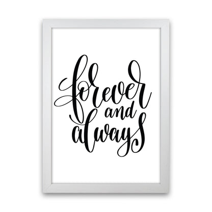 Forever And Always  Art Print by Pixy Paper White Grain