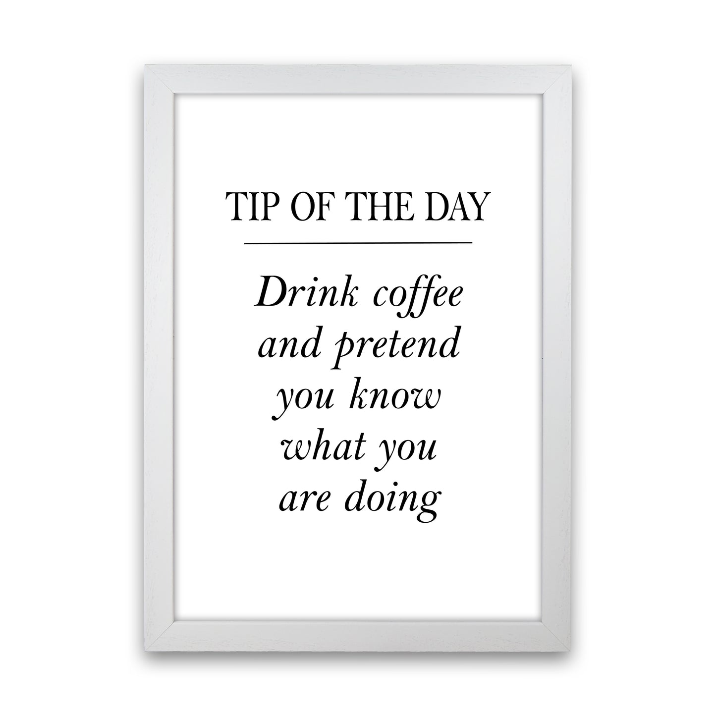 Tip Of The Day  Art Print by Pixy Paper White Grain