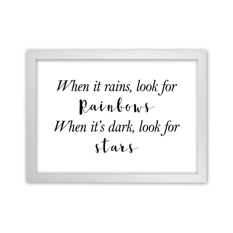 When It Rains  Art Print by Pixy Paper White Grain