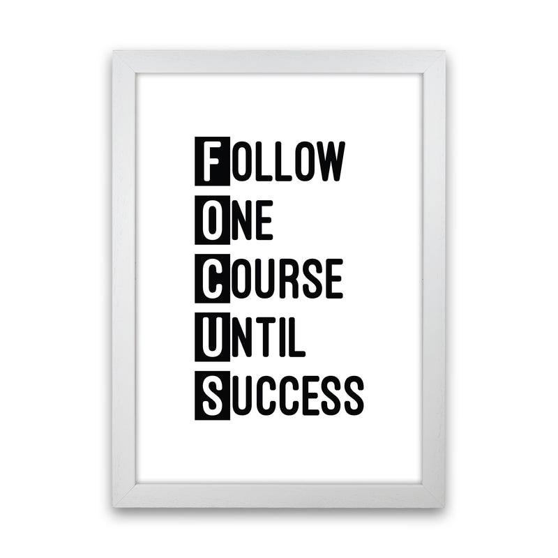 Focus Black  Art Print by Pixy Paper White Grain