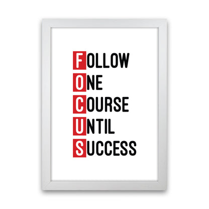 Focus Red  Art Print by Pixy Paper White Grain